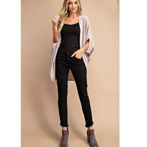 NWT Open Dolman Short Sleeve Oatmeal Cardigan